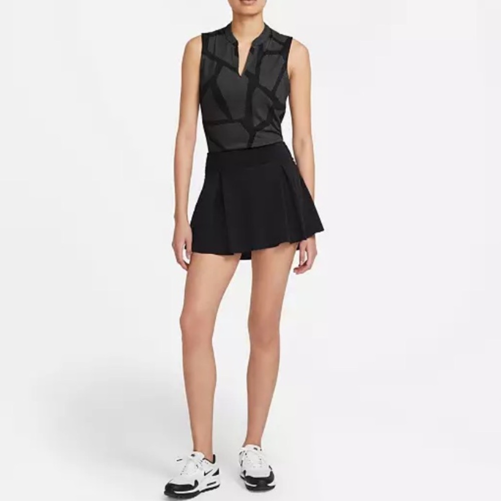 Nike Club Tennis Athletic Skirt Upf40 Size M Black - Picture 3 of 11